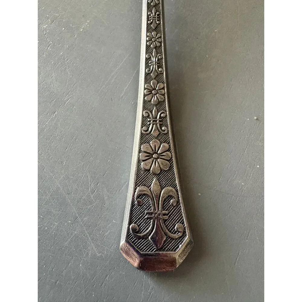 Interpur Korea Stainless Dinner Fork Floral Fleur De Lis Replacement Flatware